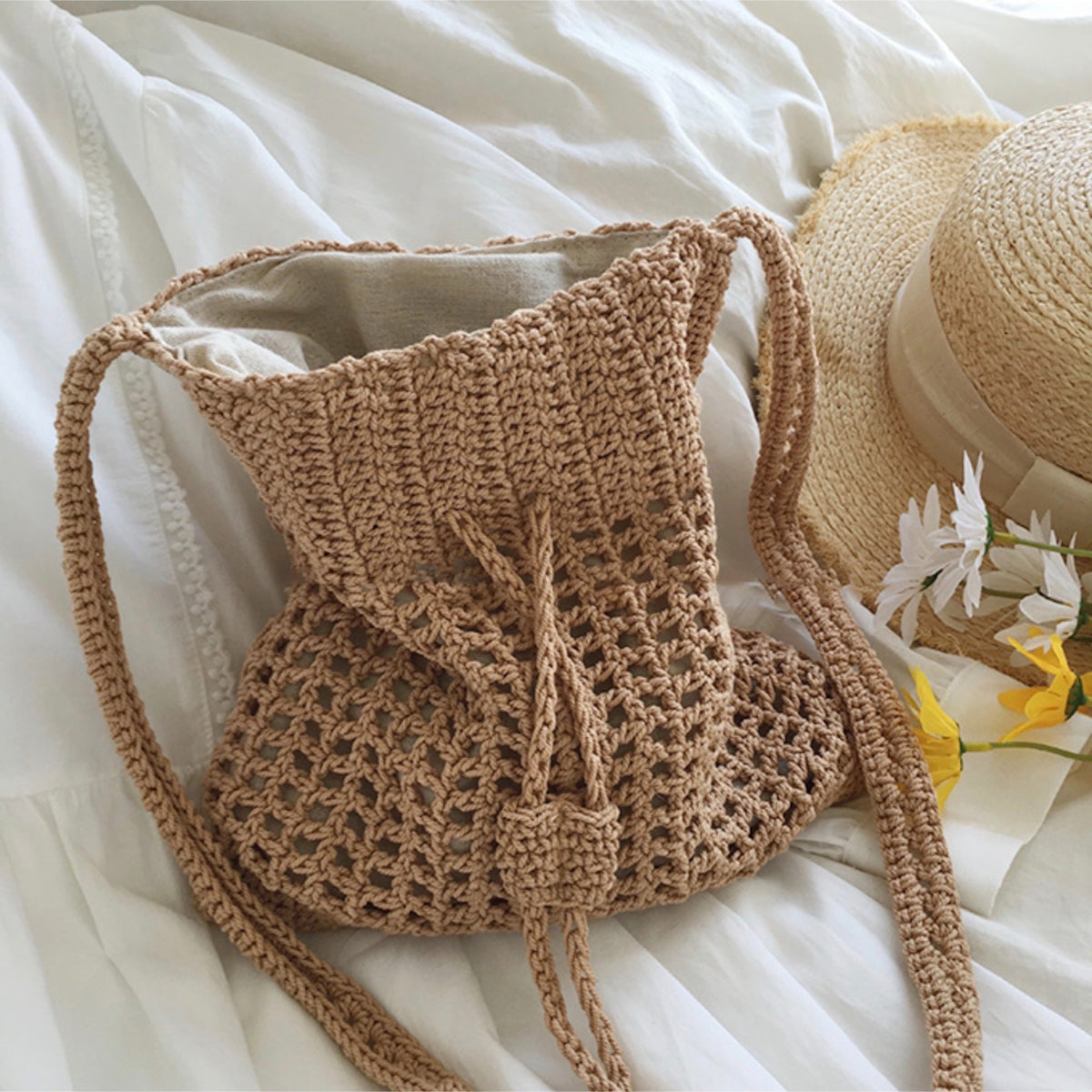 Women’s Handmade Crochet Crossbody Bag for Boho Everyday Style & Gifts