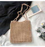 Women’s Lightweight Cotton Knitted Shoulder Bag Messenger Bag for Boho Everyday Style & Gifts