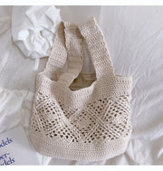 Women’s Minimalistic Cotton Bucket Shoulder Bag for Boho Everyday Style & Gifts