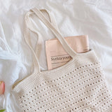 Women’s Crochet Cotton Retro Style Tote Bag for Boho Everyday Style & Gifts
