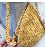 Women’s Small Cotton Knitted Shoulder Bag Purse for Boho Everyday Style & Gifts