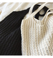 Women’s Retro Twist Cotton Knitted Shoulder Bag for Boho Everyday Style & Gifts