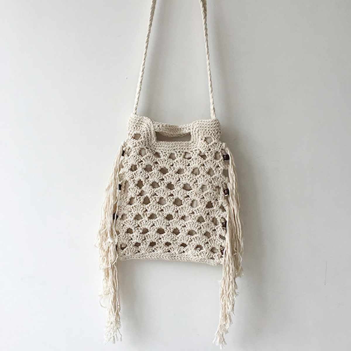 Women’s Retro Cotton Crochet Shoulder Bag for Boho Everyday Style & Gifts