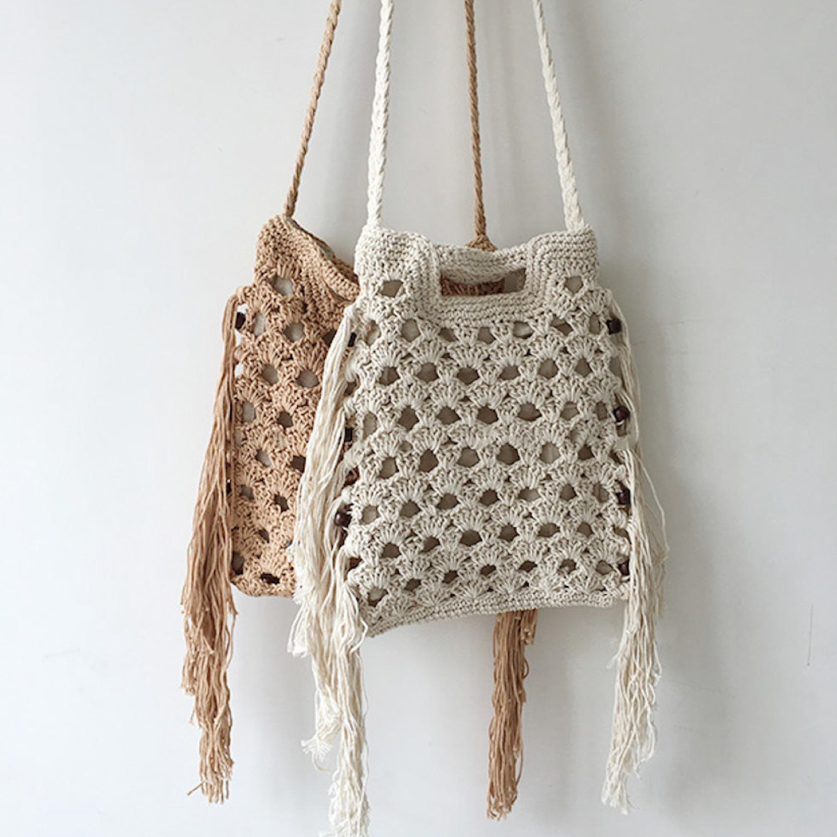 Women’s Retro Cotton Crochet Shoulder Bag for Boho Everyday Style & Gifts