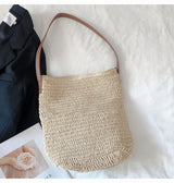 Women’s Straw Woven Retro Shoulder Bag Tote Bag for Beach, Vacation & Summer Outfits