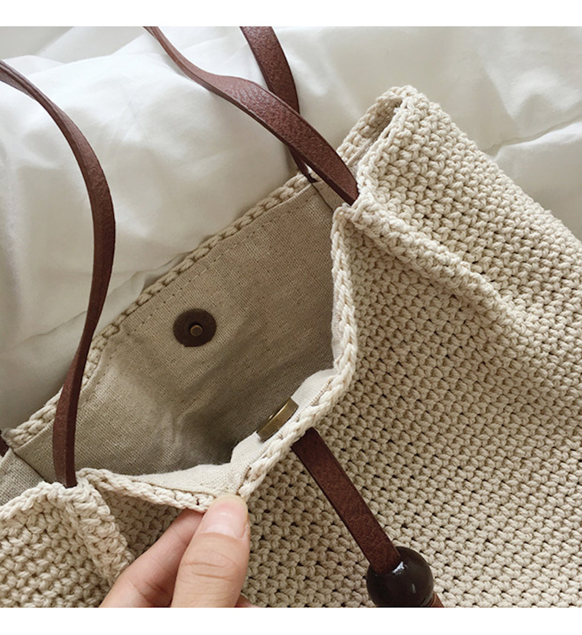 Women’s Crochet Cotton Retro Woven Shoulder Bag with Tassel for Boho Everyday Style & Gifts