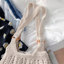 Women’s Retro Artsy Twist Cotton Knitted Bag Shoulder Bag for Boho Everyday Style & Gifts