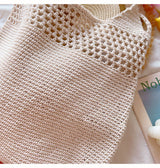 Women’s Cotton Crochet Shoulder Bag Bucket Bag for Boho Everyday Style & Gifts