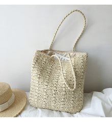 Women’s Lightweight Straw Woven Square Tote Bag for Beach, Vacation & Summer Outfits