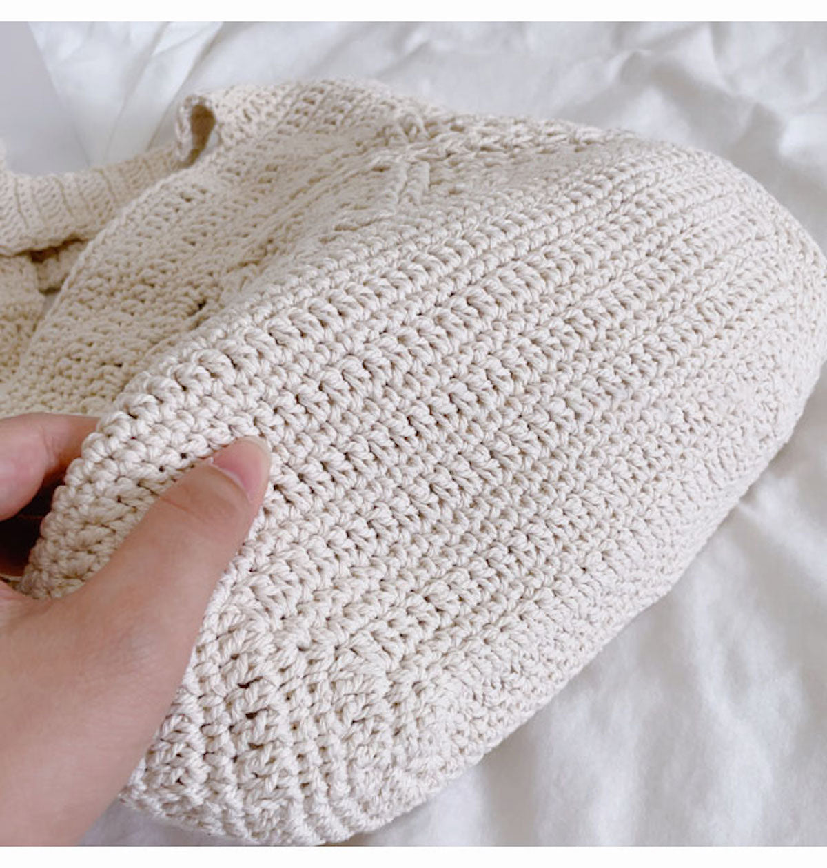 Women’s Minimalistic Cotton Bucket Shoulder Bag for Boho Everyday Style & Gifts