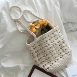 Women’s Handmade Crochet Bucket Shoulder Bag for Boho Everyday Style & Gifts