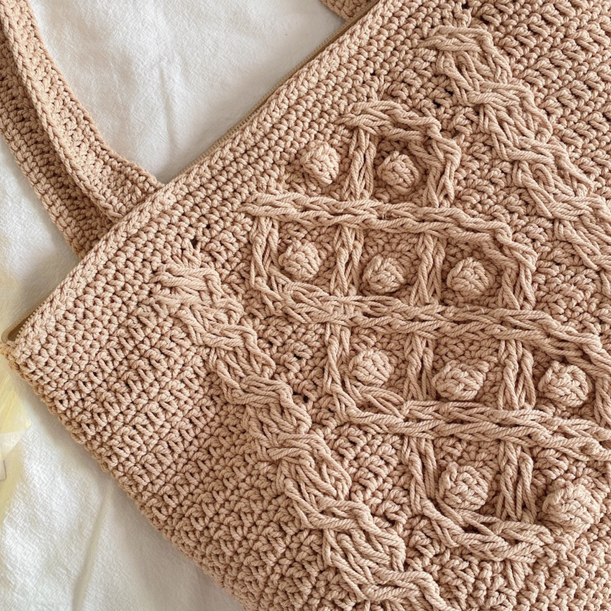 Women’s Handmade Cotton Knitted Shoulder Bucket Bag Crossbody Bag for Boho Everyday Style & Gifts