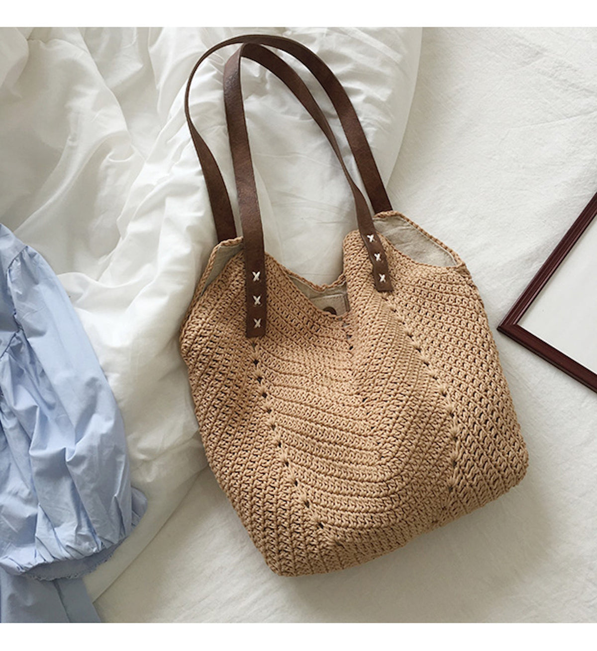 Women’s Retro Cotton Knitted Shoulder Bag for Boho Everyday Style & Gifts