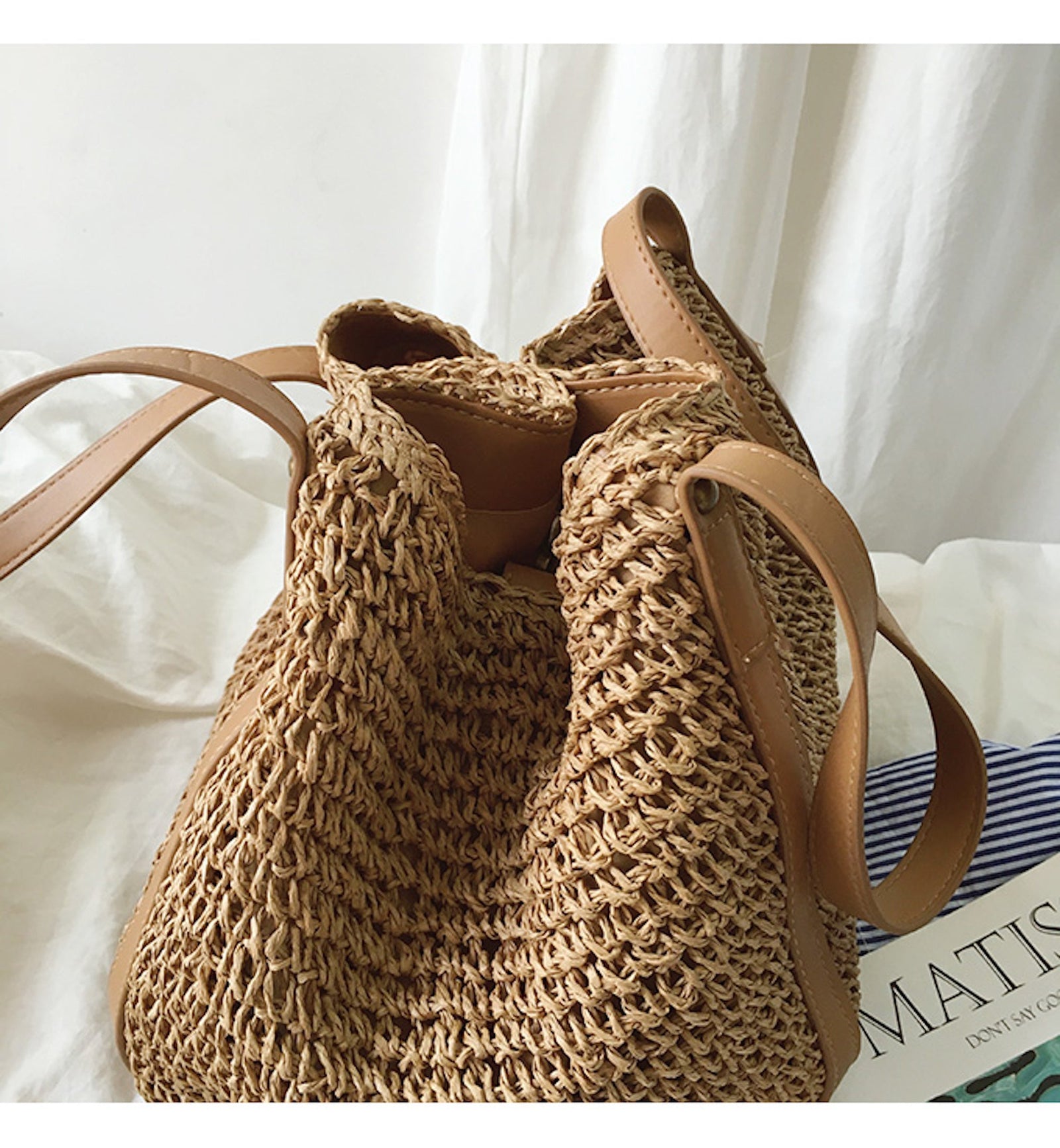 Women’s Large Straw Woven Tote Bag for Beach, Vacation & Summer Outfits