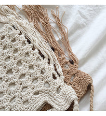 Women’s Retro Cotton Crochet Shoulder Bag for Boho Everyday Style & Gifts