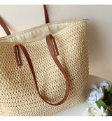 Women’s Straw Woven Tote for Beach, Vacation & Summer Outfits