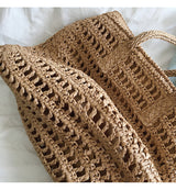 Women’s Large Straw Woven Tote Bag for Beach, Vacation & Summer Outfits