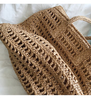 Women’s Large Straw Woven Tote Bag for Beach, Vacation & Summer Outfits