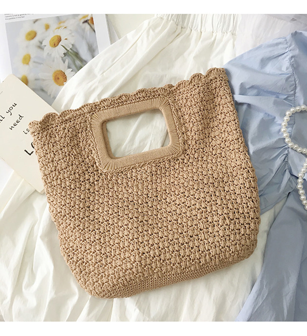 Women’s Harajuku Style Cotton Top Handle Tote Bag for Boho Everyday Style & Gifts