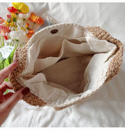 Women’s Crochet Cotton Twine Knitted Shoulder Bag Tote Bag for Boho Everyday Style & Gifts