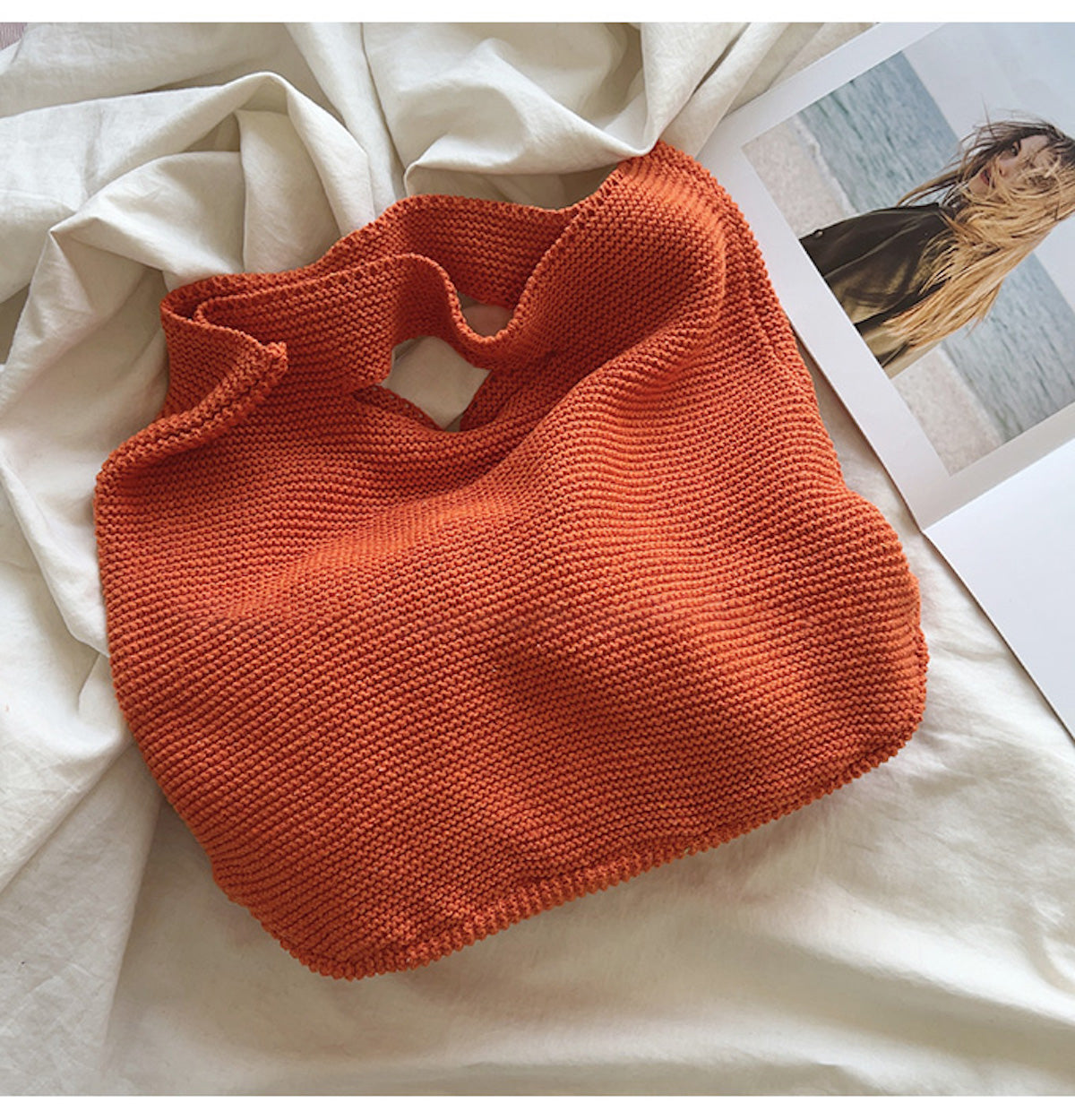 Women’s Crochet Cotton Retro Style Knit Handbag Shoulder Bag for Boho Everyday Style & Gifts
