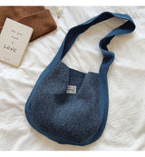 Women’s Cotton Knit Shoulder Bag Bucket Bag for Boho Everyday Style & Gifts