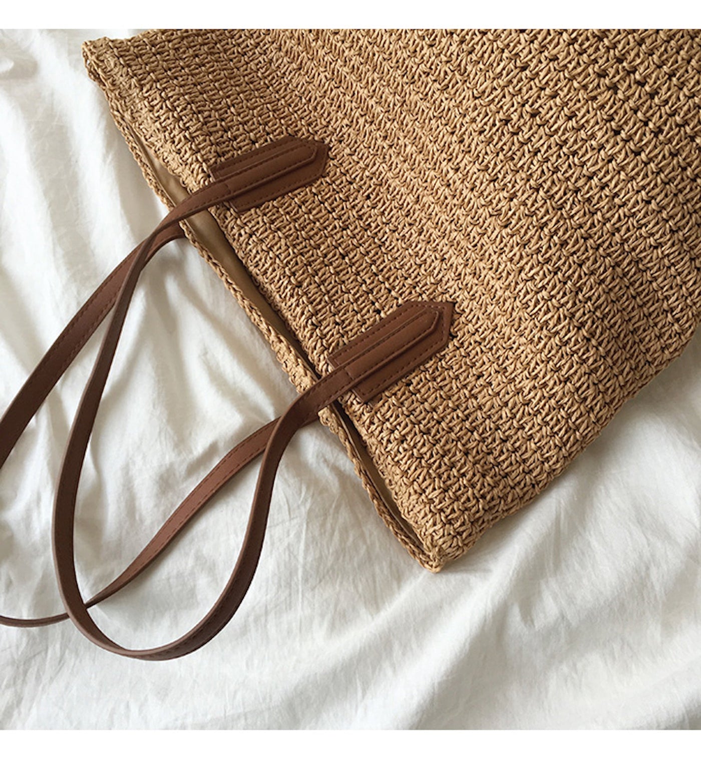 Women’s Retro Straw Woven Tote Bag for Beach, Vacation & Summer Outfits
