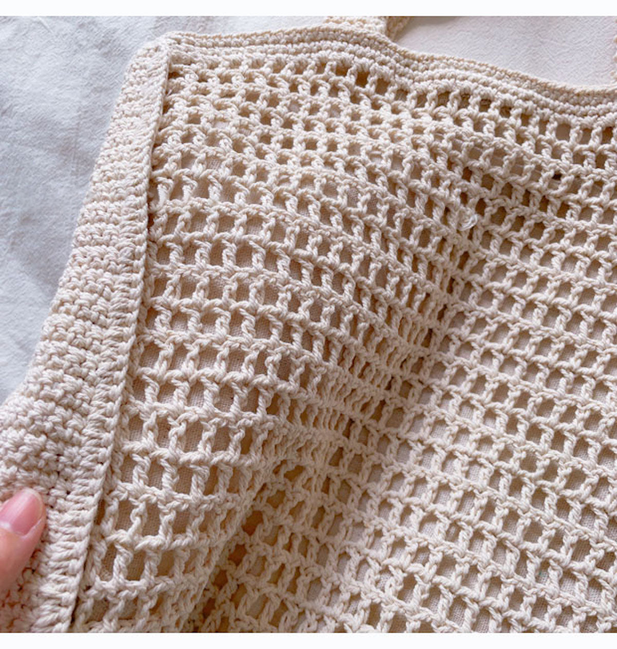 Women’s Handmade Crochet Large Fishnet Tote for Boho Everyday Style & Gifts
