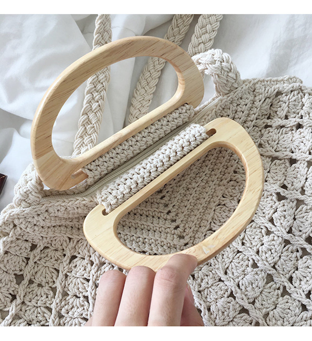 Women’s Artsy Shell Shaped Cotton Shoulder Bag Purse for Boho Everyday Style & Gifts