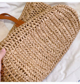 Women’s Large Straw Woven Tote for Beach, Vacation & Summer Outfits