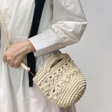 Women’s Retro Crochet Crossbody Bucket Bag for Boho Everyday Style & Gifts