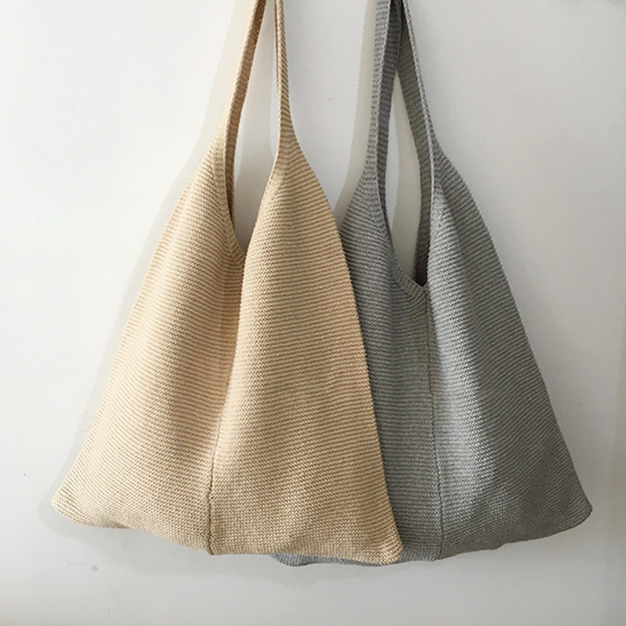 Women’s Retro Cotton Knitted Shoulder Bag for Boho Everyday Style & Gifts