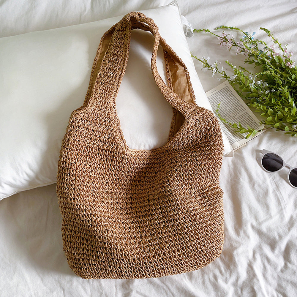 Chice Stroh-Handtasche für Damen – Umhängetasche für Strand, Urlaub & Sommer-Outfits