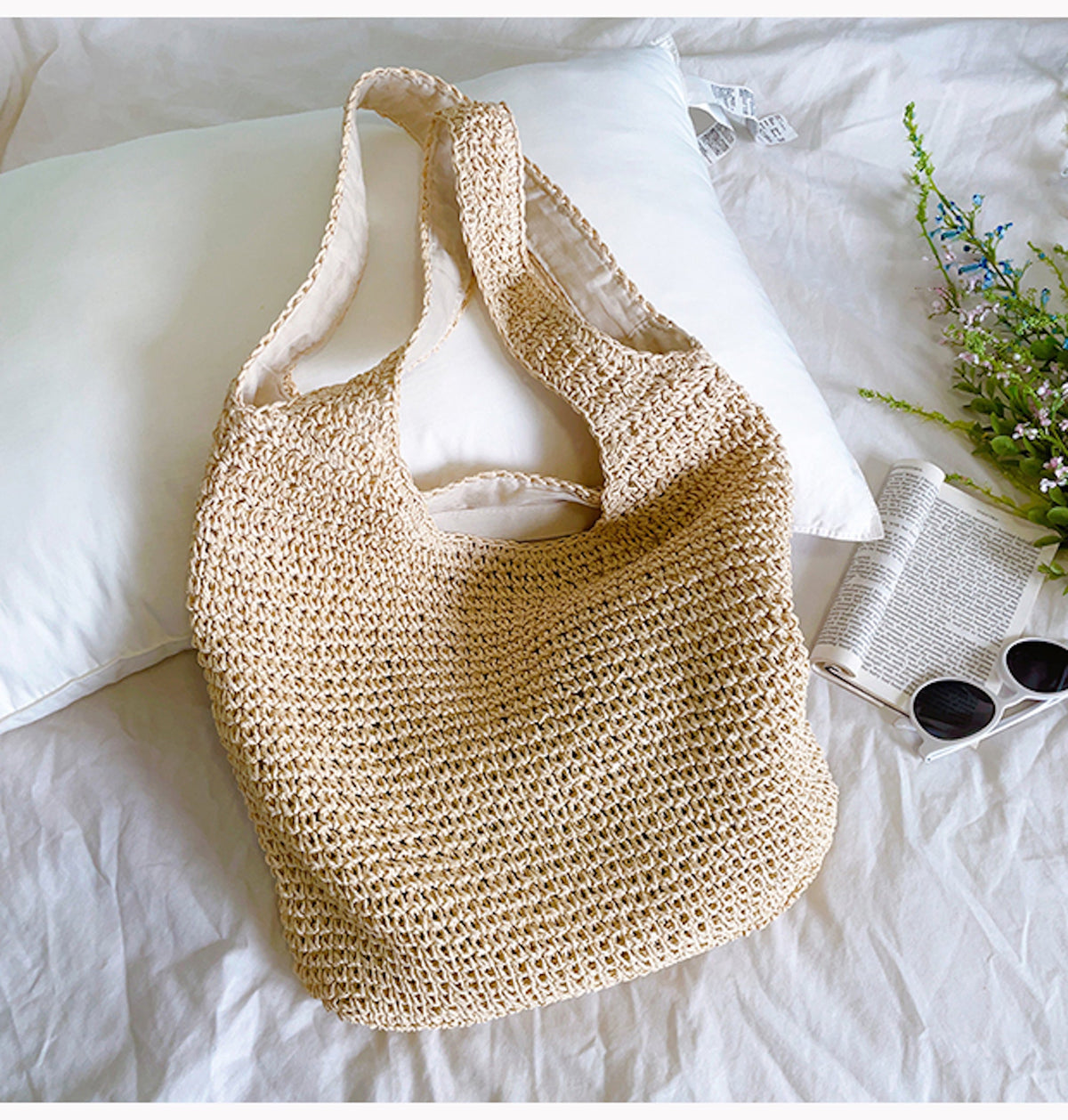 Women’s Chic Straw Woven Bag Shoulder Bag for Beach, Vacation & Summer Outfits
