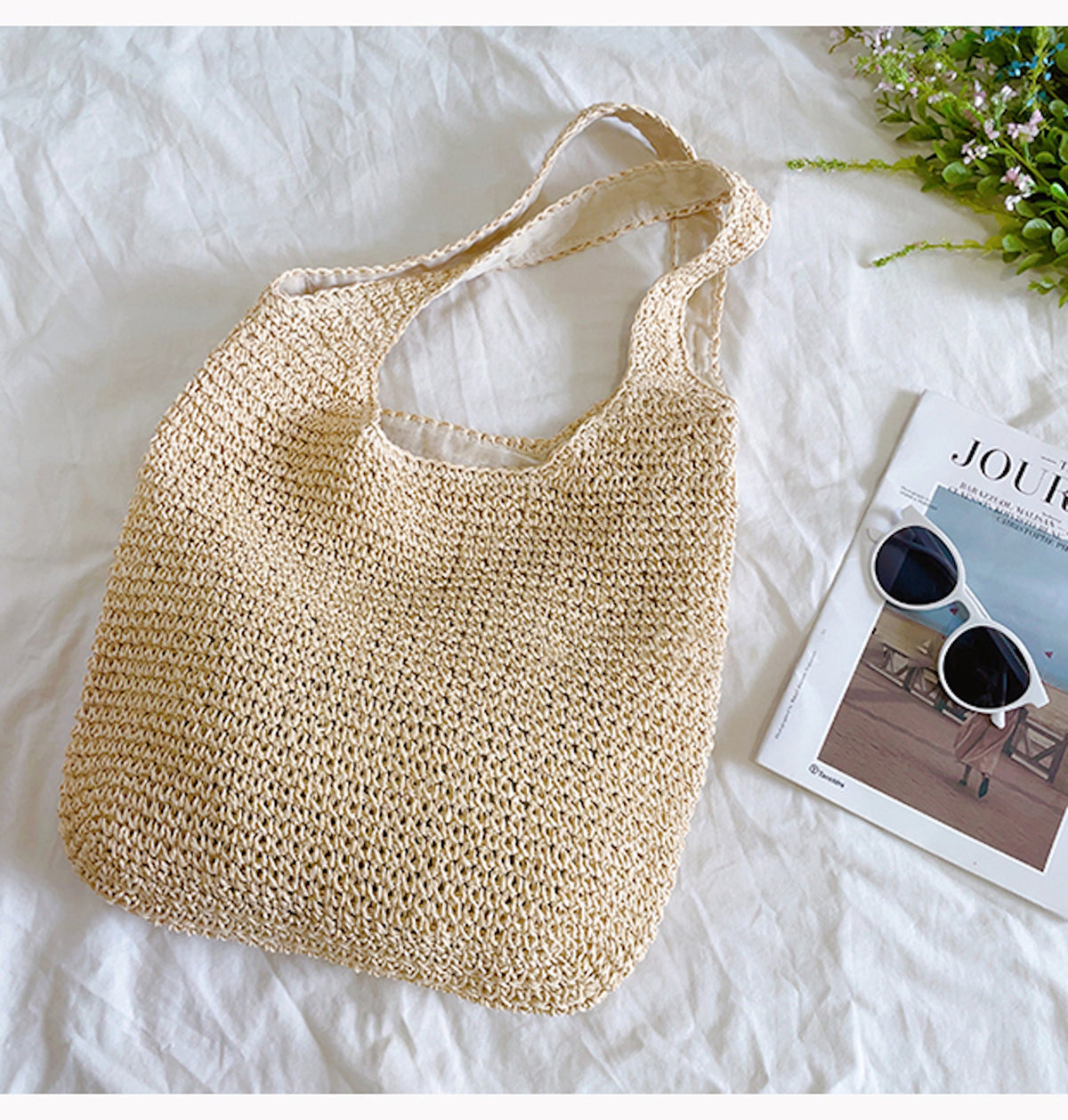 Women’s Chic Straw Woven Bag Shoulder Bag for Beach, Vacation & Summer Outfits