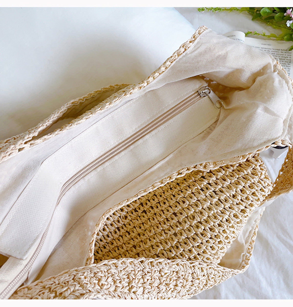 Women’s Chic Straw Woven Bag Shoulder Bag for Beach, Vacation & Summer Outfits
