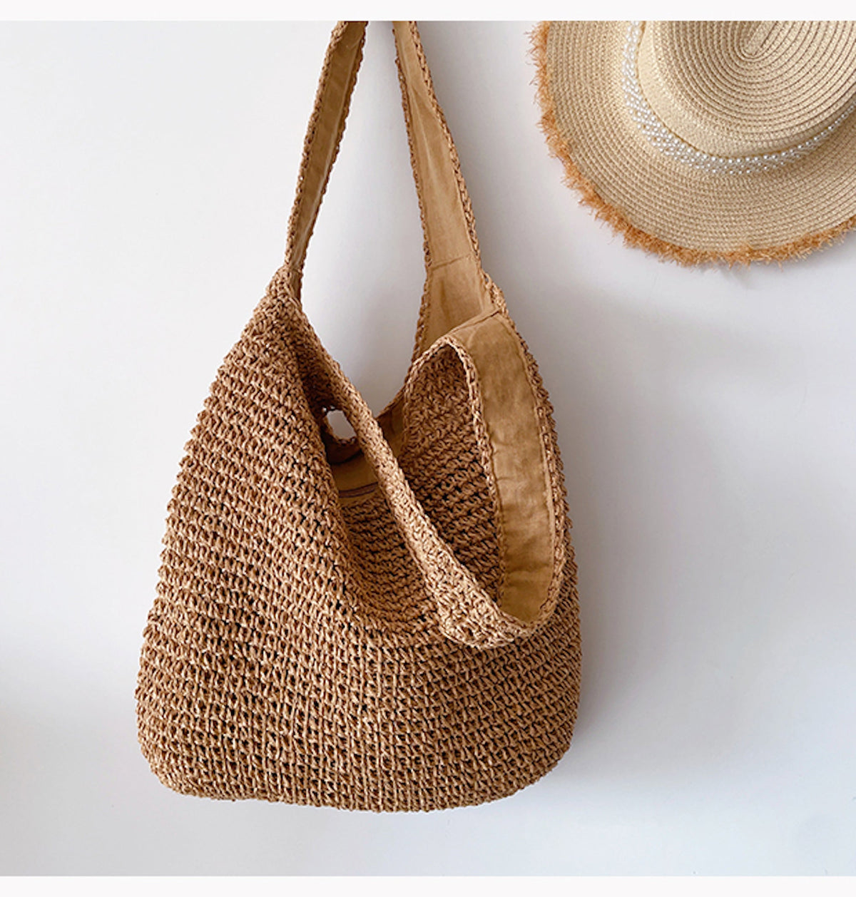 Women’s Chic Straw Woven Bag Shoulder Bag for Beach, Vacation & Summer Outfits