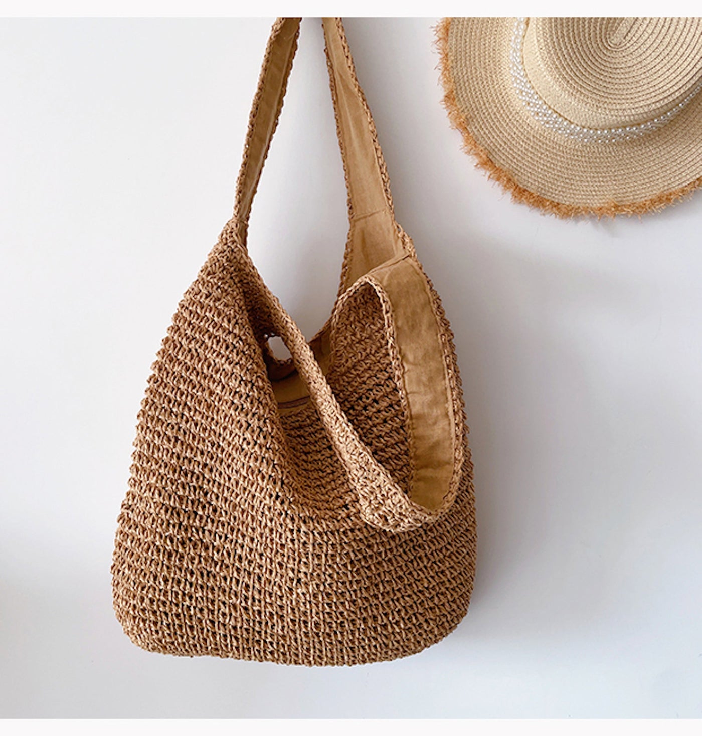 Women’s Chic Straw Woven Bag Shoulder Bag for Beach, Vacation & Summer Outfits