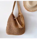 Women’s Chic Straw Woven Bag Shoulder Bag for Beach, Vacation & Summer Outfits