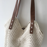Women’s Retro Cotton Knitted Shoulder Bag for Boho Everyday Style & Gifts