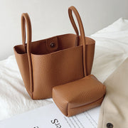 Women’s Soft Leather Bucket Bag for Everyday City Outfits