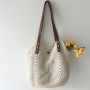 Women’s Retro Cotton Knitted Shoulder Bag for Boho Everyday Style & Gifts