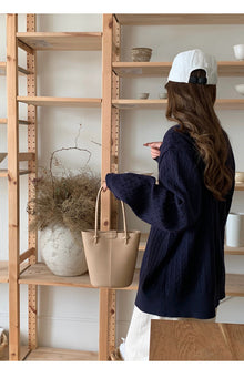 Elegante Damen-Leder-Beuteltasche Umhängetasche für alltägliche Stadt-Outfits