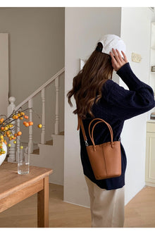 Elegante Damen-Leder-Beuteltasche Umhängetasche für alltägliche Stadt-Outfits