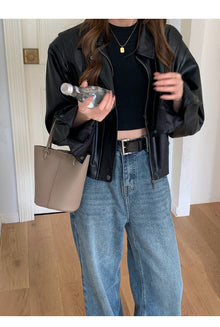Elegante Damen-Leder-Beuteltasche Umhängetasche für alltägliche Stadt-Outfits