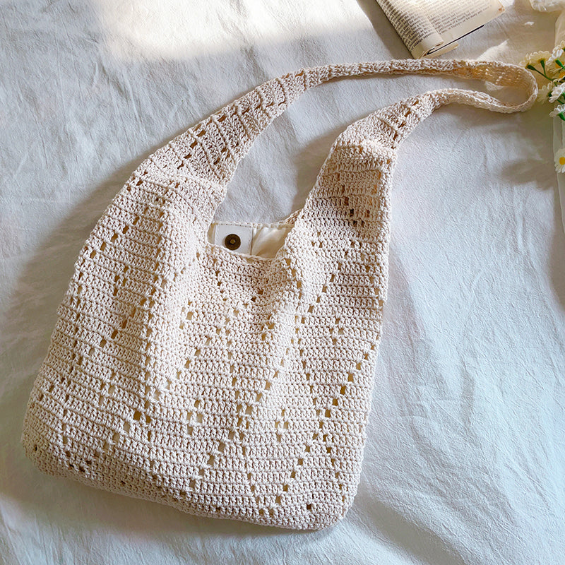 Women’s Handmade Crochet Retro Style Tote Bag for Boho Everyday Style & Gifts