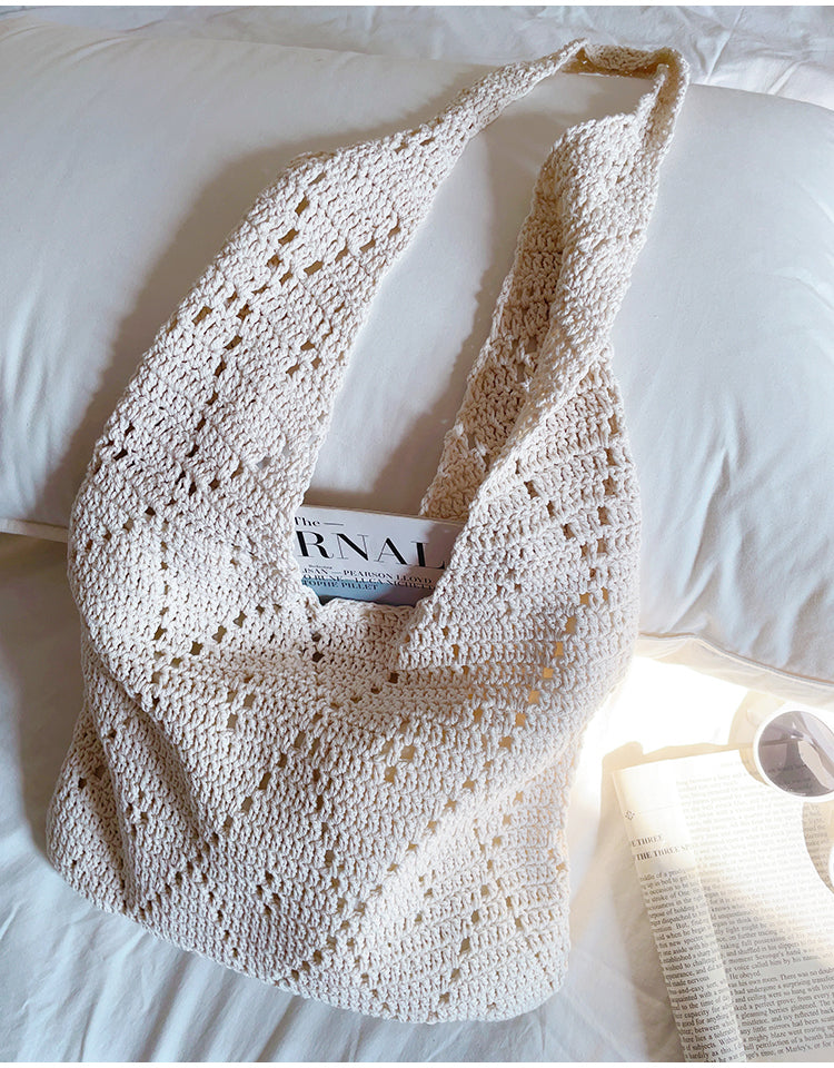 Women’s Handmade Crochet Retro Style Tote Bag for Boho Everyday Style & Gifts