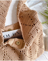 Women’s Handmade Crochet Retro Style Tote Bag for Boho Everyday Style & Gifts