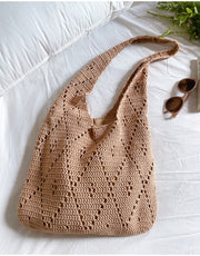 Women’s Handmade Crochet Retro Style Tote Bag for Boho Everyday Style & Gifts