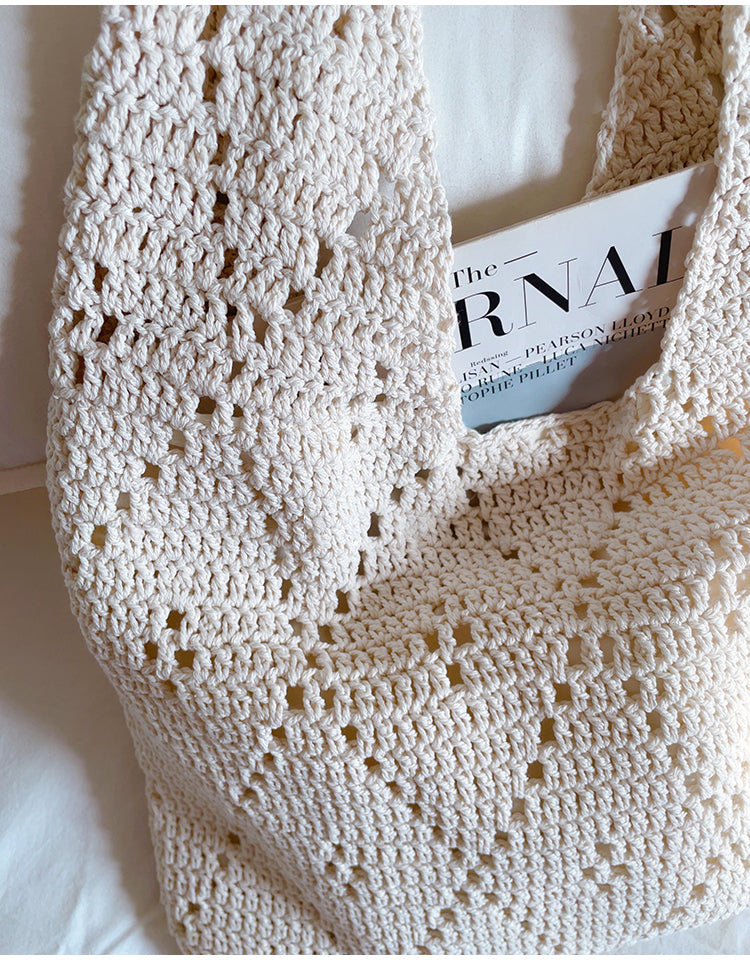 Women’s Handmade Crochet Retro Style Tote Bag for Boho Everyday Style & Gifts